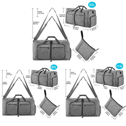 65/85/115L Foldable Travel Gym Duffel Bag