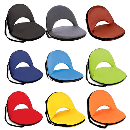 Portable Multi-Fold Padded Floor Chair With Back Support