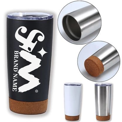 20 Oz Vacuum Insulated Travel Tumblers With Cork Bottom