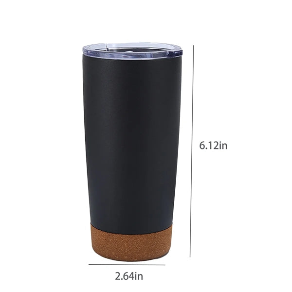 20 Oz Vacuum Insulated Travel Tumblers With Cork Bottom