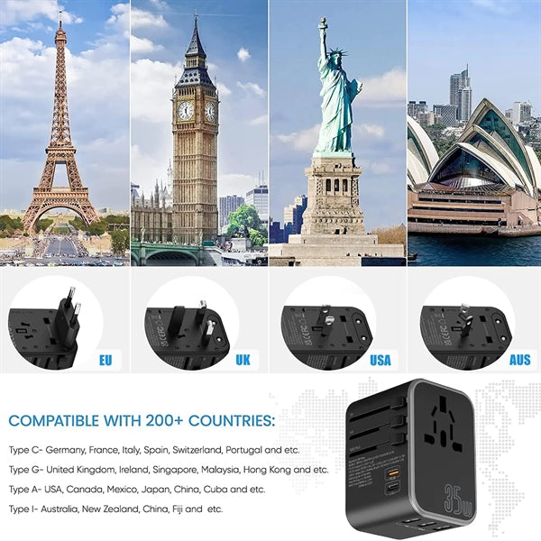 Type C Universal Travel Adapter