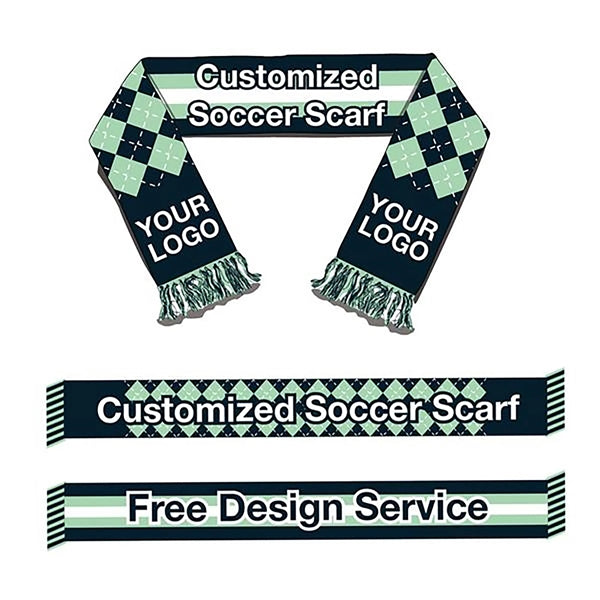 Custom Acrylic Knit Soccer Scarf