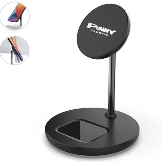 Multi-Functional 2-in-1 Magnetic Wireless Charger Stand