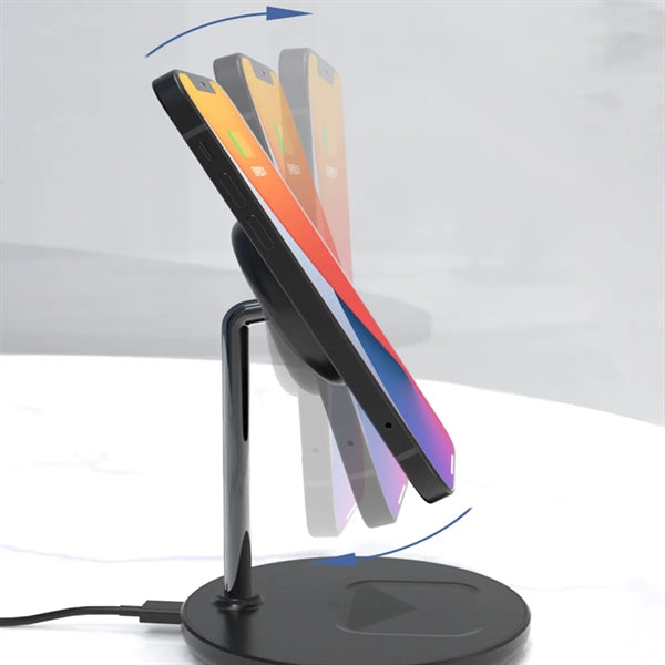 Multi-Functional 2-in-1 Magnetic Wireless Charger Stand
