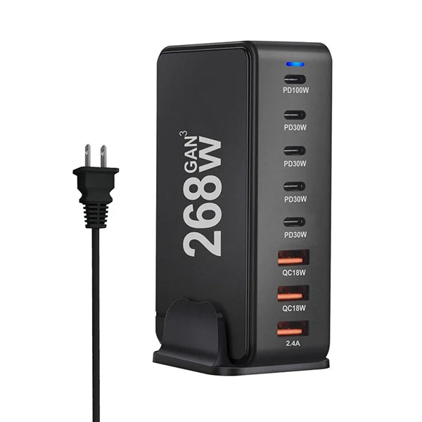 268W GaN USB C Fast Charger Block