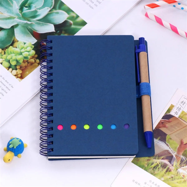 Multi-Functional Notebook with Sticky Notes and Flags & Pen