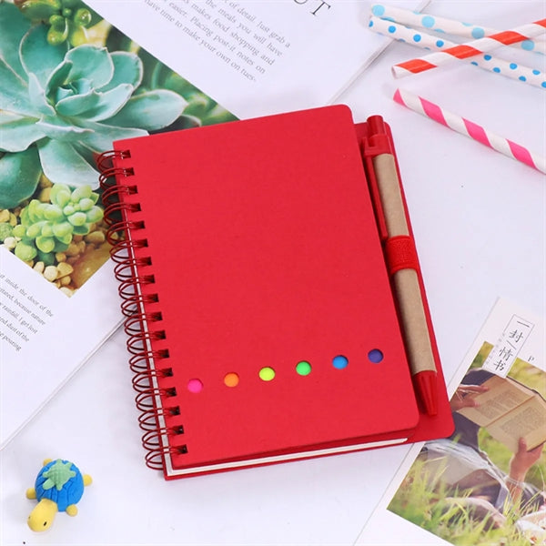 Multi-Functional Notebook with Sticky Notes and Flags & Pen