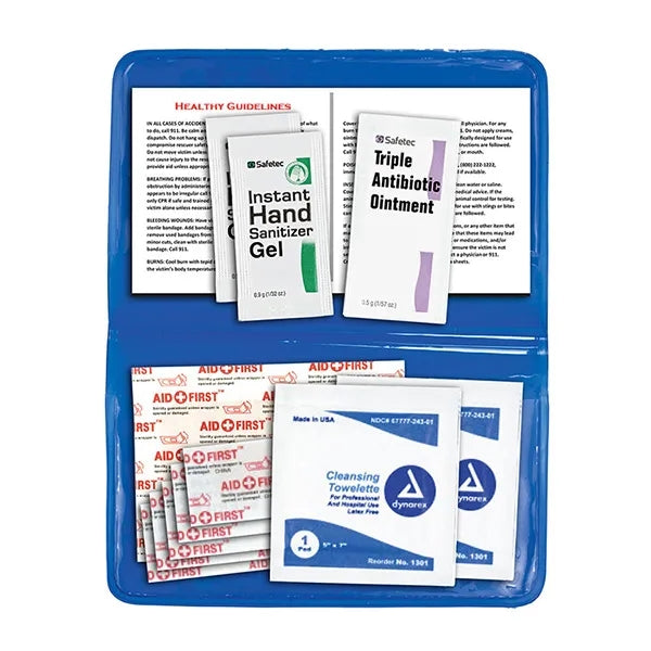 Delilah 12 Piece First Aid Kit In Colorful Vinyl Pouch