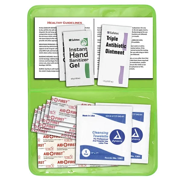 Delilah 12 Piece First Aid Kit In Colorful Vinyl Pouch
