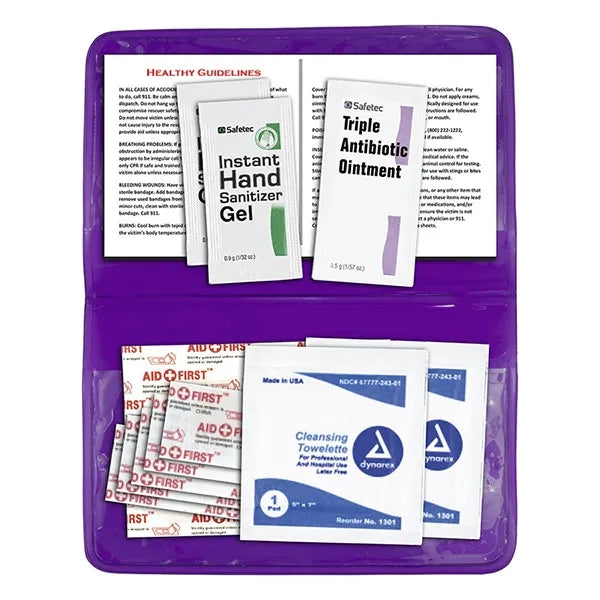 Delilah 12 Piece First Aid Kit In Colorful Vinyl Pouch