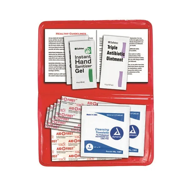 Delilah 12 Piece First Aid Kit In Colorful Vinyl Pouch