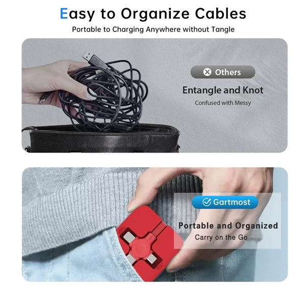 Three in One Charging Cable Roll