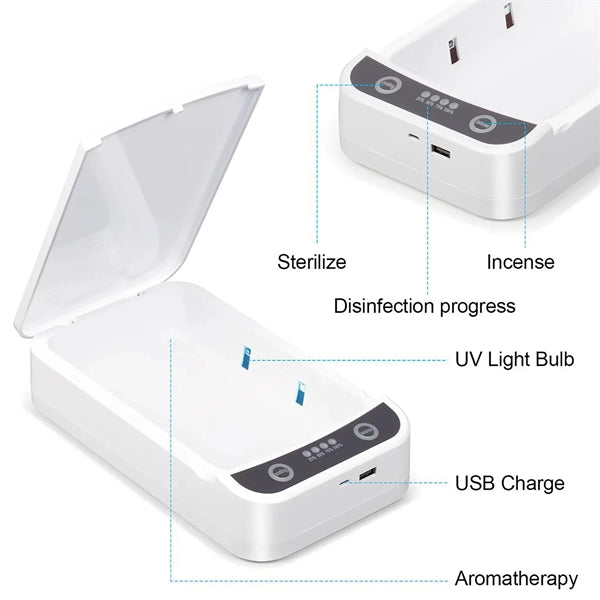 UV Sanitizer Box with Wireless Charger