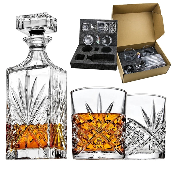 Whiskey Glasses Decanter Gift Set