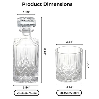 Whiskey Glasses Decanter Gift Set