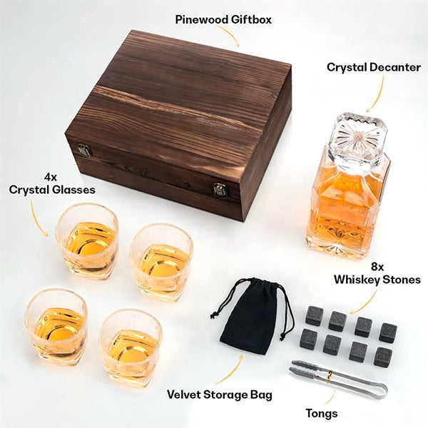 Whiskey Glasses Decanter Set