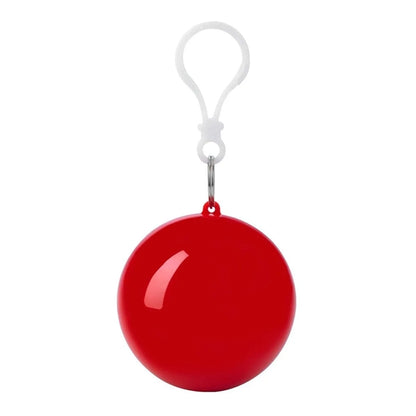Portable Emergency Raincoats Hook Poncho Ball KeyChain