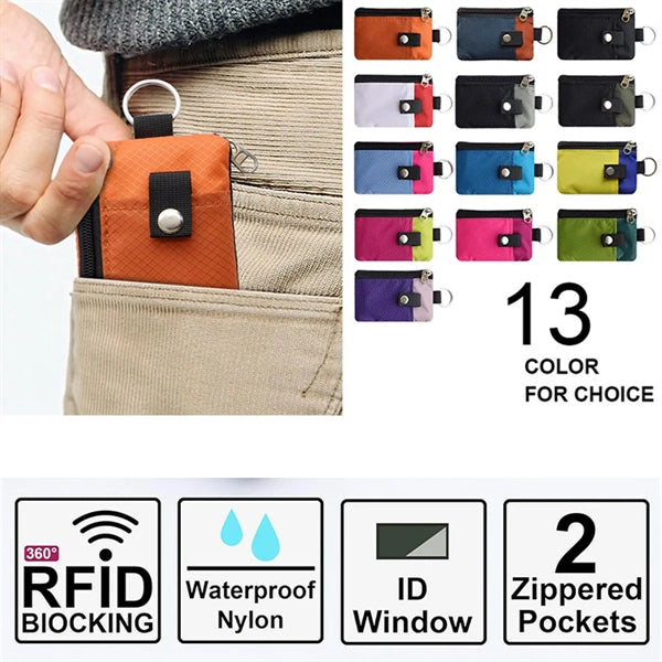 RFID Blocking Small Wallet with ID Window