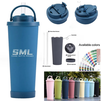 28oz Stainless Steel Thermos Bottle with Lid and Straw