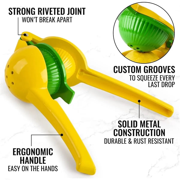 2-In-1 Metal Lemon Squeezer Manual Hand Juicer