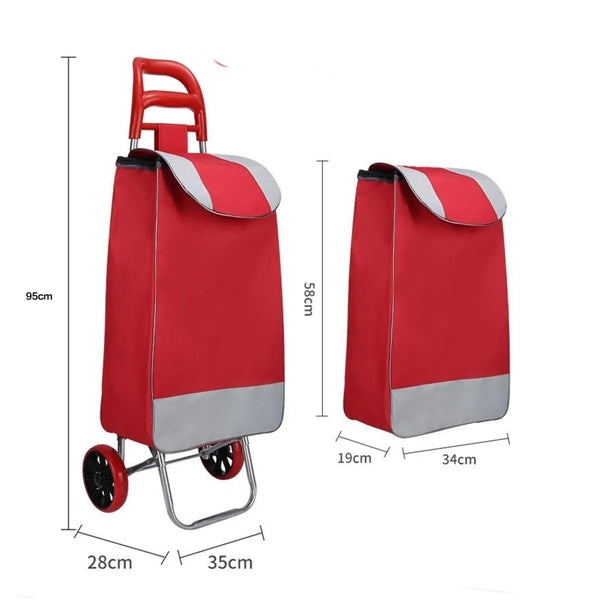 Collapsible Trolley Folding Shopping Bag with Wheels