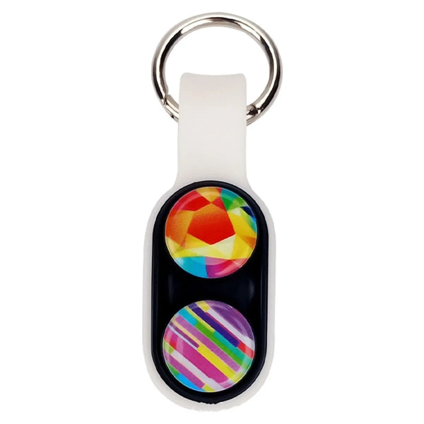 Stress Relief Puck Fidget Pop Magnet Toy With Keyring
