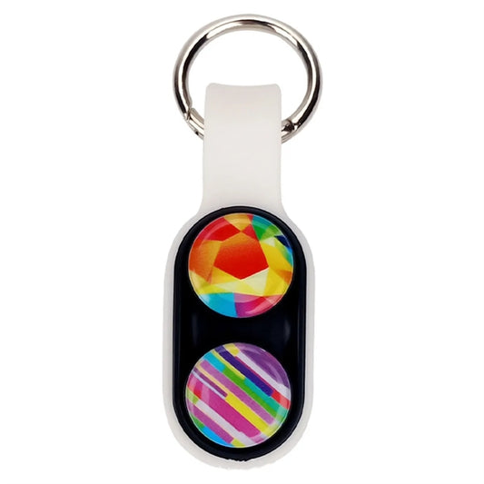 Stress Relief Puck Fidget Pop Magnet Toy With Keyring