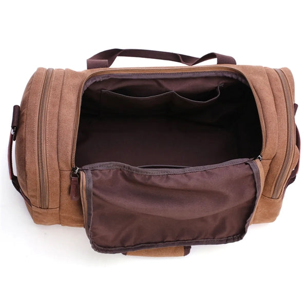 Canvas Leather Duffle Bag