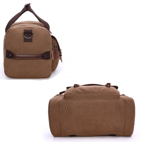 Canvas Leather Duffle Bag