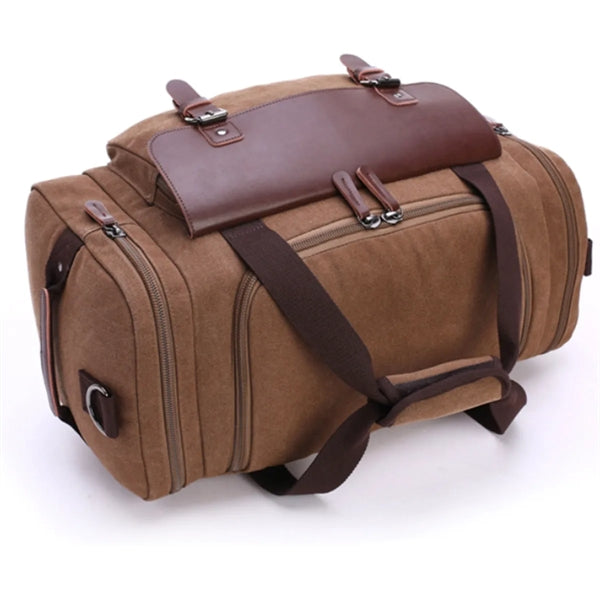 Canvas Leather Duffle Bag