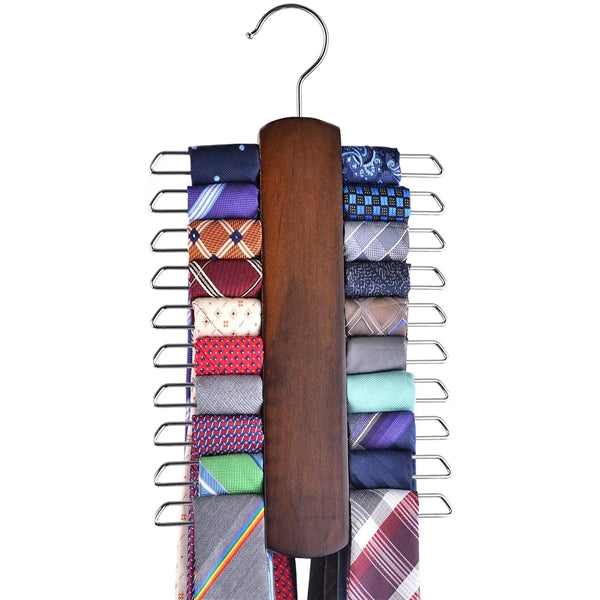 Wooden Necktie And Belt Hanger