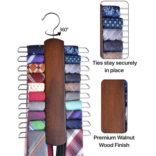 Wooden Necktie And Belt Hanger