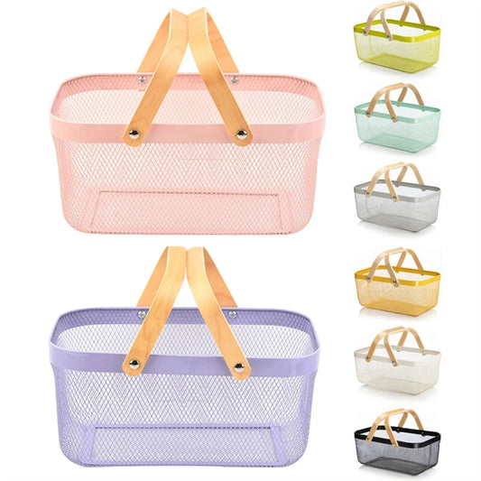 Mesh Storage Basket With Handle