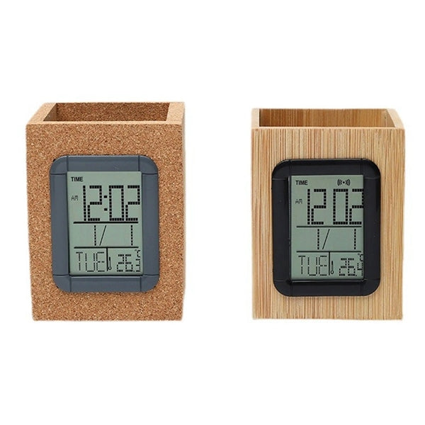 Pen Pencil Organizer Multifunctional Alarm Clock