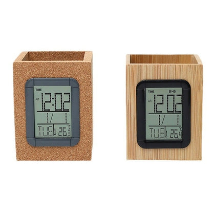 Pen Pencil Organizer Multifunctional Alarm Clock