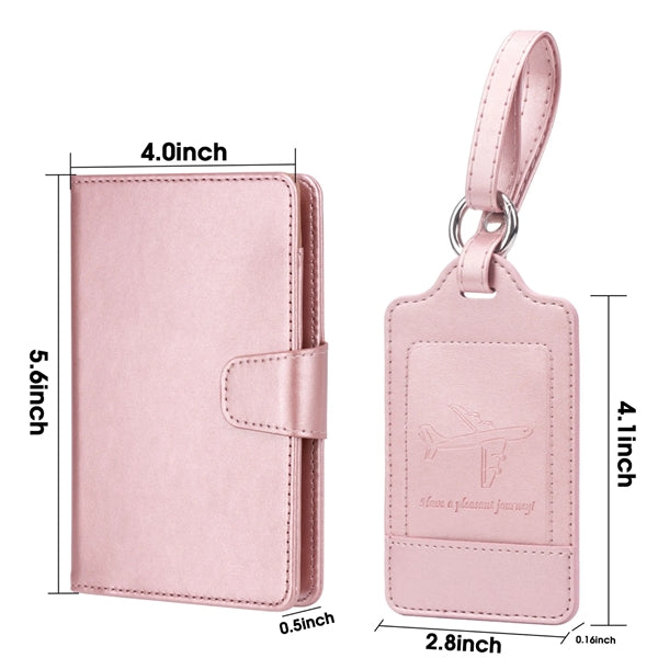 Passport Holder With Suitcase Tag