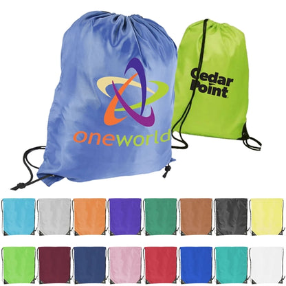 210D Polyester Cinch Backpack Drawstring Bag 15" x 18"