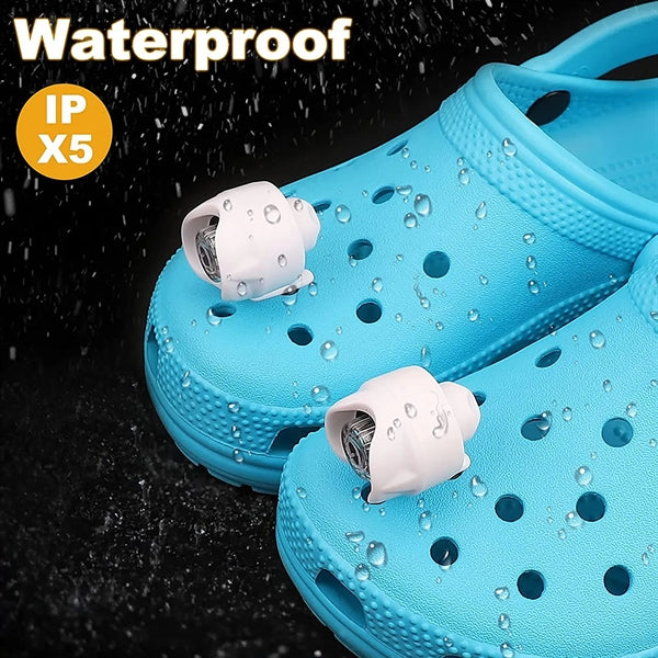 2Pcs Croc Lights Flashlights For Shoes Headlights
