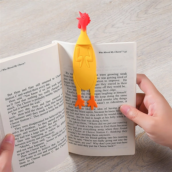 Screaming Chicken Bookmark Funny 3D Cartoon