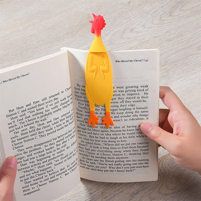 Screaming Chicken Bookmark Funny 3D Cartoon