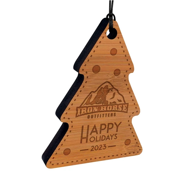 Custom Laser Etched Bamboo Ornaments