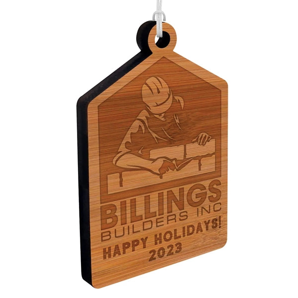 Custom Laser Etched Bamboo Ornaments