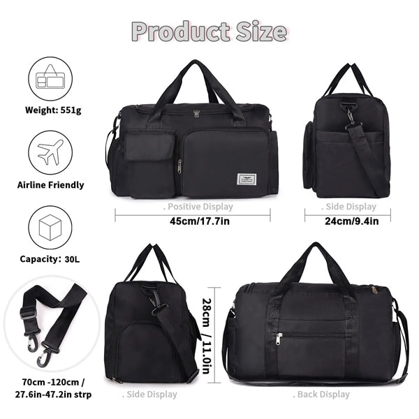 Duffle Bag with Shoes Compartment
