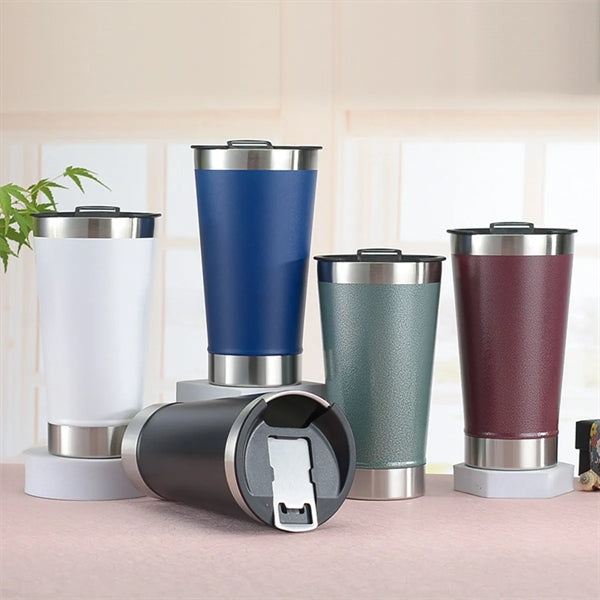 Stainless Steel Insulated Beer  Ice Cup with Bottle Opener