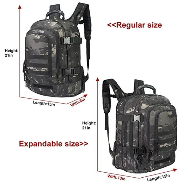 Military Tactical Expandable Waterproof Assault Backpack