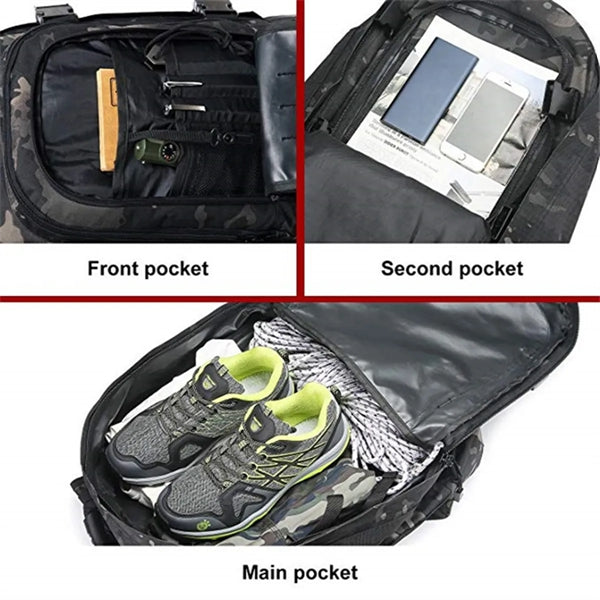 Military Tactical Expandable Waterproof Assault Backpack