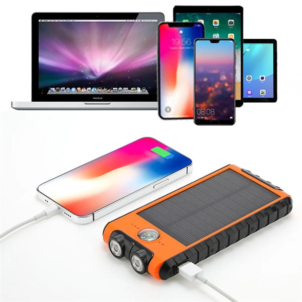 Outdoor Multifunctional Solar Power Bank With LED Light
