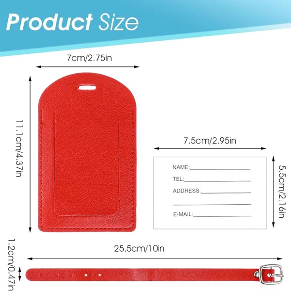 PU Leather Luggage Tag