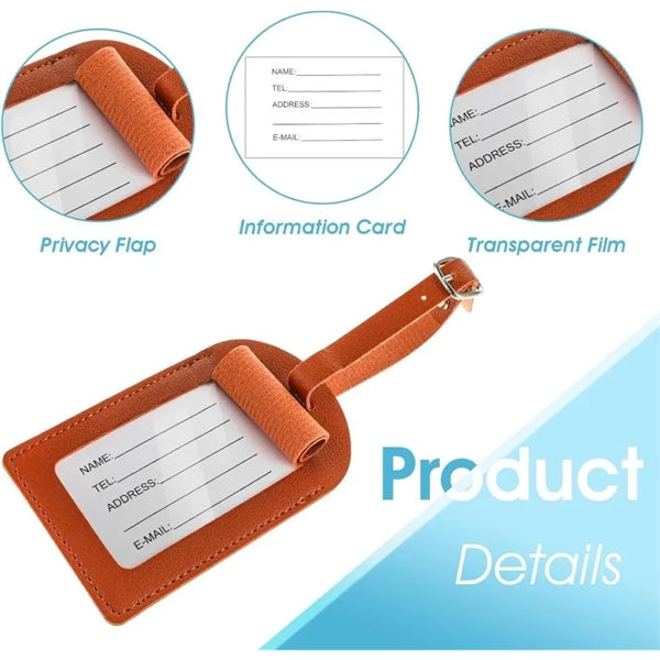 PU Leather Luggage Tag