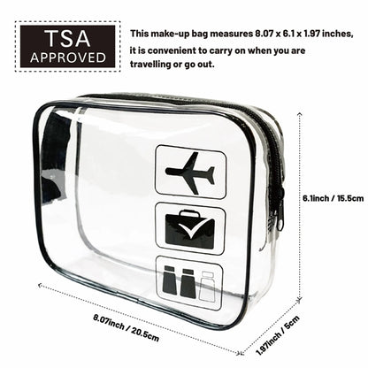 Clear Toiletry Carry Pouch with Zipper